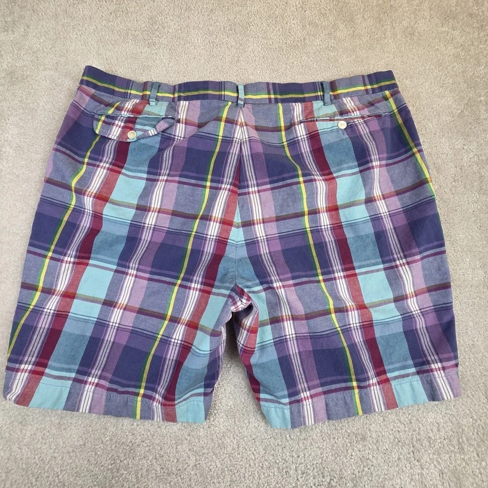 Ralph Lauren Authentic India Madras Plaid Shorts Men's 46B (44B) Linen Blend